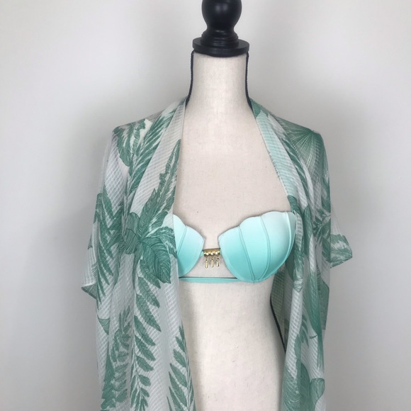 Palm Leaf Kimono and  Swim Wear Cover Up - Picture 2 of 3